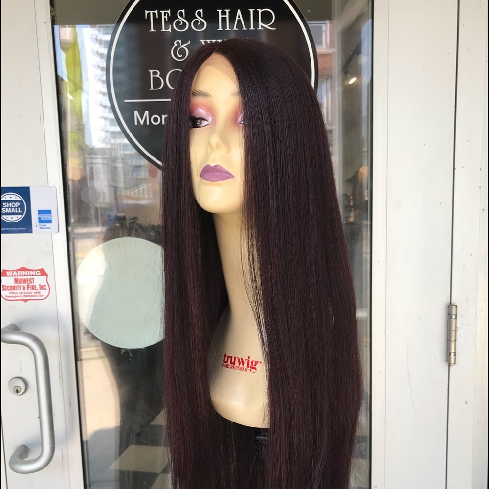 Red wine Wig Burgund Wig Lacefront middlePart 2020